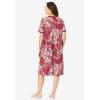 Dreams & Co. Plus Size Short T-Shirt Lounger(Pomegranate Floral)