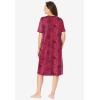 Dreams & Co. Plus Size Short T-Shirt Lounger(Red Floral)