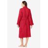Dreams & Co. Plus Size Short Terry Robe(Classic Red)