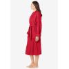 Dreams & Co. Plus Size Short Terry Robe(Classic Red)