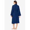 Dreams & Co. Plus Size Short Terry Robe(Evening Blue)