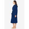 Dreams & Co. Plus Size Short Terry Robe(Evening Blue)