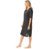 Dreams & Co. Plus Size Short-Sleeve Sleepshirt(Black Multi Dot)