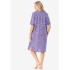 Dreams & Co. Plus Size Short-Sleeve Sleepshirt(Soft Iris Hearts)