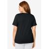 Dreams & Co. Plus Size Sleep Tee(Black)