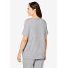 Dreams & Co. Plus Size Sleep Tee(Heather Grey)