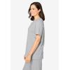 Dreams & Co. Plus Size Sleep Tee(Heather Grey)