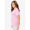 Dreams & Co. Plus Size Sleep Tee(Pink)
