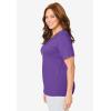 Dreams & Co. Plus Size Sleep Tee(Plum Burst)
