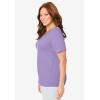 Dreams & Co. Plus Size Sleep Tee(Soft Iris)