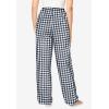 Dreams & Co. Plus Size Woven Sleep Pant(Black White Check)