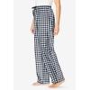 Dreams & Co. Plus Size Woven Sleep Pant(Black White Check)