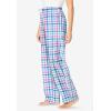 Dreams & Co. Plus Size Woven Sleep Pant(Pink Blue Check)