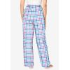 Dreams & Co. Plus Size Woven Sleep Pant(Pink Blue Check)