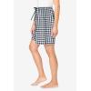 Dreams & Co. Plus Size Woven Sleep Short(Black White Check)