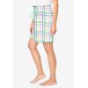 Dreams & Co. Plus Size Woven Sleep Short(Multi Gingham)