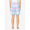Dreams & Co. Plus Size Woven Sleep Short(Pink Blue Check)