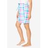 Dreams & Co. Plus Size Woven Sleep Short(Pink Blue Check)