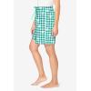 Dreams & Co. Plus Size Woven Sleep Short(Tropical Emerald Daisy)