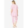Only Necessities Plus Size 2-Piece Pintuck Tee And Capri Sleep Set(Lavender Dancing Floral)