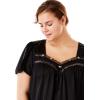 Only Necessities Plus Size Silky 2-Piece PJ Set(Black)