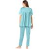 Only Necessities Plus Size Silky 2-Piece PJ Set(Paradise Pink)