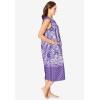 Only Necessities Plus Size Sleeveless Print Lounger(Soft Iris Pansy)