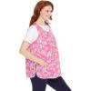 Only Necessities Plus Size Snap-Front Apron(Black Dot)