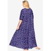 Only Necessities Plus Size Sweeping Printed Lounger(Evening Blue Ombre Vine)