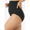 Secret Solutions Women’s Plus Size Instant Shaper Medium Control Seamless High Waist Brief(Black)