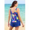 Swim 365 Women’s Plus Size 2-Piece Blouson Swim Set(Multi Tie Dye)