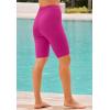 Swim 365 Women’s Plus Size High-Waist Swim Bike Short(Fluorescent Pink)