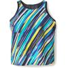 Swimsuits For All Swim 365 Women’s Plus Size Longer-Length Racerback Tankini Top(Turq Painterly Stripe)