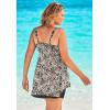Swimsuits For All Swim 365 Women’s Plus Size Longer-Length Tankini Top(Rich Brown Animal)
