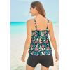 Swimsuits For All Swim 365 Women’s Plus Size Longer-Length Tiered-Ruffle Tankini Top(Oasis Floral)