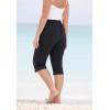 Swimsuits For All Swim 365 Women’s Plus Size Taslon Cover Up Capri Pant(Black)