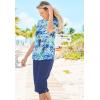 Swimsuits For All Swim 365 Women’s Plus Size The Swim Tee(Mediterranean Floral)