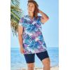 Swimsuits For All Women’s Chlorine Resistant Swim Tunic (Plus(Gold Foil Dots)