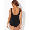 Swimsuits For All Women’s Chlorine Resistant Zip Front One Piece Swimsuit (Plus(Black Royal)