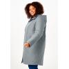 Woman Within Plus Size 3-In-1 Hooded Taslon Jacket(Black Gunmetal)
