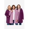 Woman Within Plus Size 3-In-1 Hooded Taslon Jacket(Classic Red Navy)