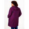 Woman Within Plus Size 3-In-1 Hooded Taslon Jacket(Dark Berry Berry Mist)