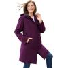 Woman Within Plus Size 3-In-1 Hooded Taslon Jacket(Navy French Blue)