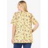 Woman Within Plus Size 7-Day Layer-Look Elbow-Sleeve Tee(Banana Ditsy Bouquet)