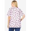 Woman Within Plus Size 7-Day Layer-Look Elbow-Sleeve Tee(White Ditsy Bouquet)