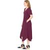 Woman Within Plus Size Drape Hem Dress(Deep Claret)