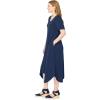 Woman Within Plus Size Drape Hem Dress(Navy)