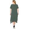 Woman Within Plus Size Drape Hem Dress(Pine)