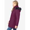 Woman Within Plus Size Faux Fur Down Parka Coat(Deep Claret)