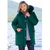 Woman Within Plus Size Faux Fur Down Parka Coat(Deep Claret)